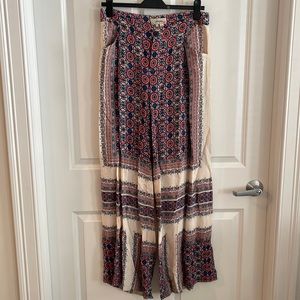 Anthropologie Elevenses Print Flowy Pants